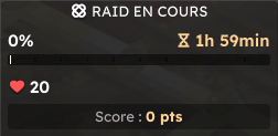 Points de vie du raid