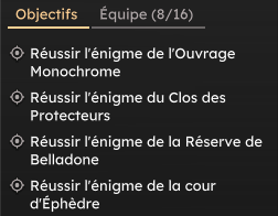 Vue d'ensemble des énigmes